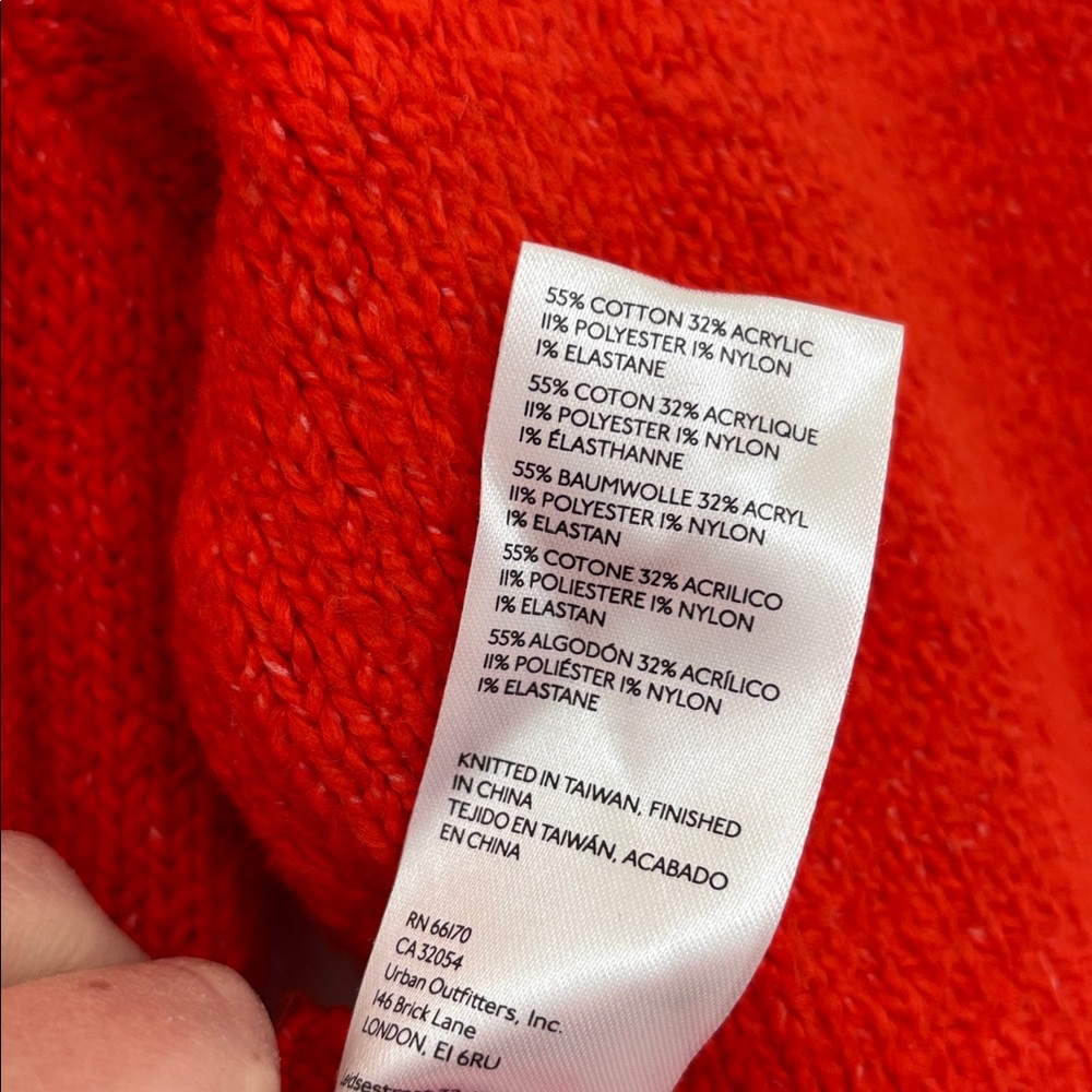 Anthropologie Maeve Crewneck Puff-Sleeve Sweater in Red - Picture 10 of 10